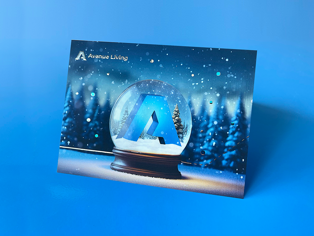 Snowglobe holiday card
